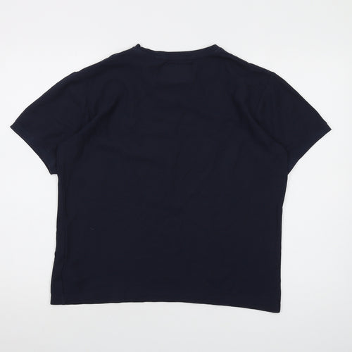 Soul Star Womens Blue Cotton Basic T-Shirt Size S Crew Neck