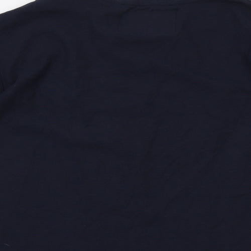 Soul Star Womens Blue Cotton Basic T-Shirt Size S Crew Neck