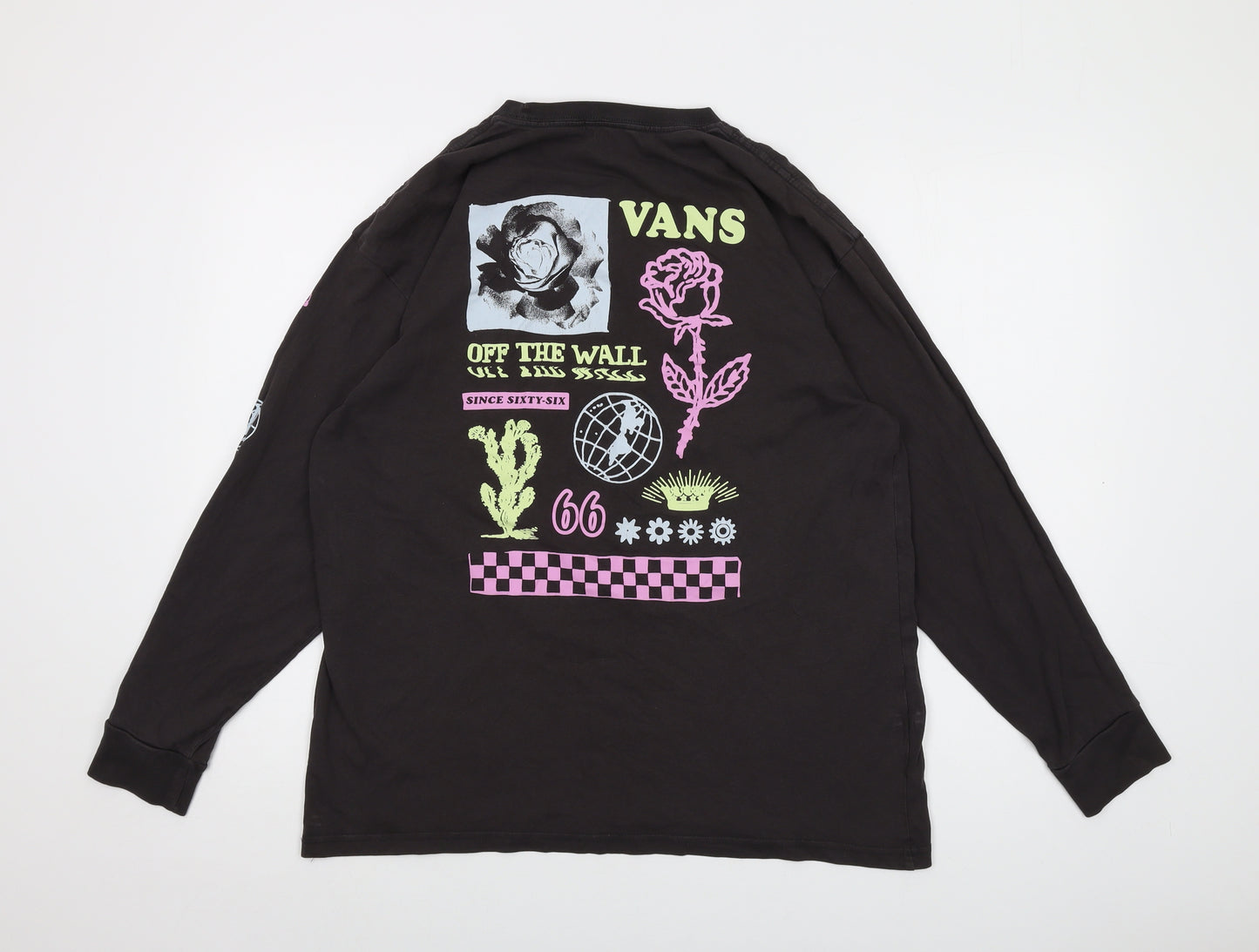 VANS Mens Grey Cotton T-Shirt Size XL Crew Neck
