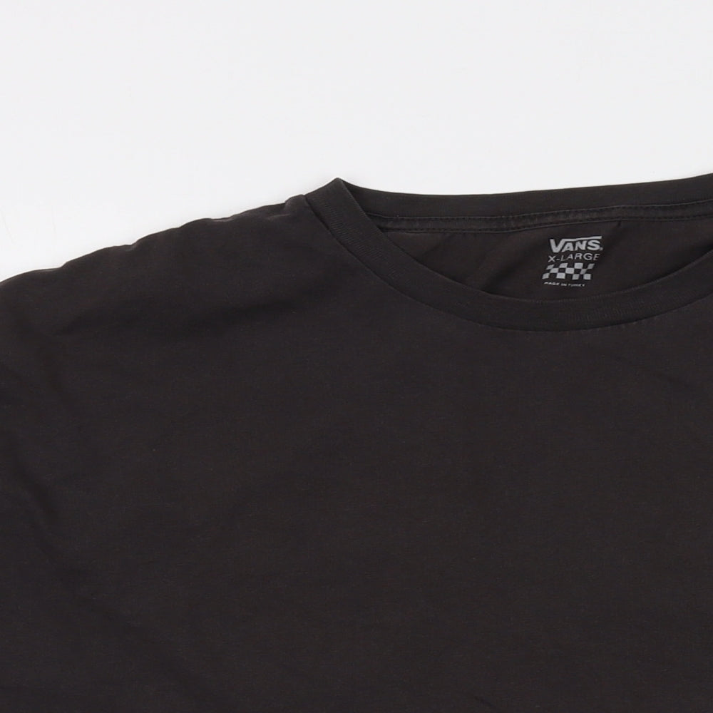 VANS Mens Grey Cotton T-Shirt Size XL Crew Neck