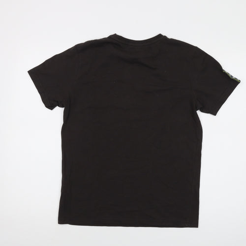 Kappa Mens Brown Cotton T-Shirt Size M Crew Neck