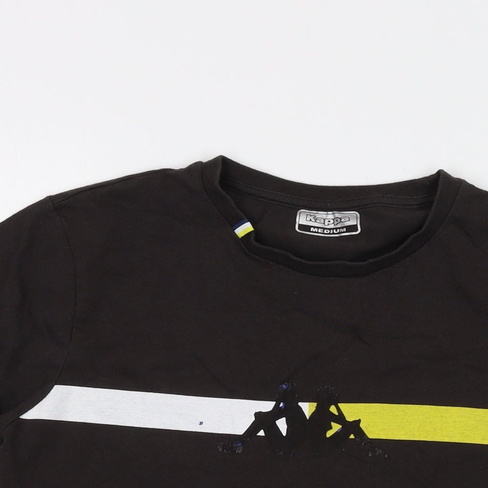 Kappa Mens Brown Cotton T-Shirt Size M Crew Neck