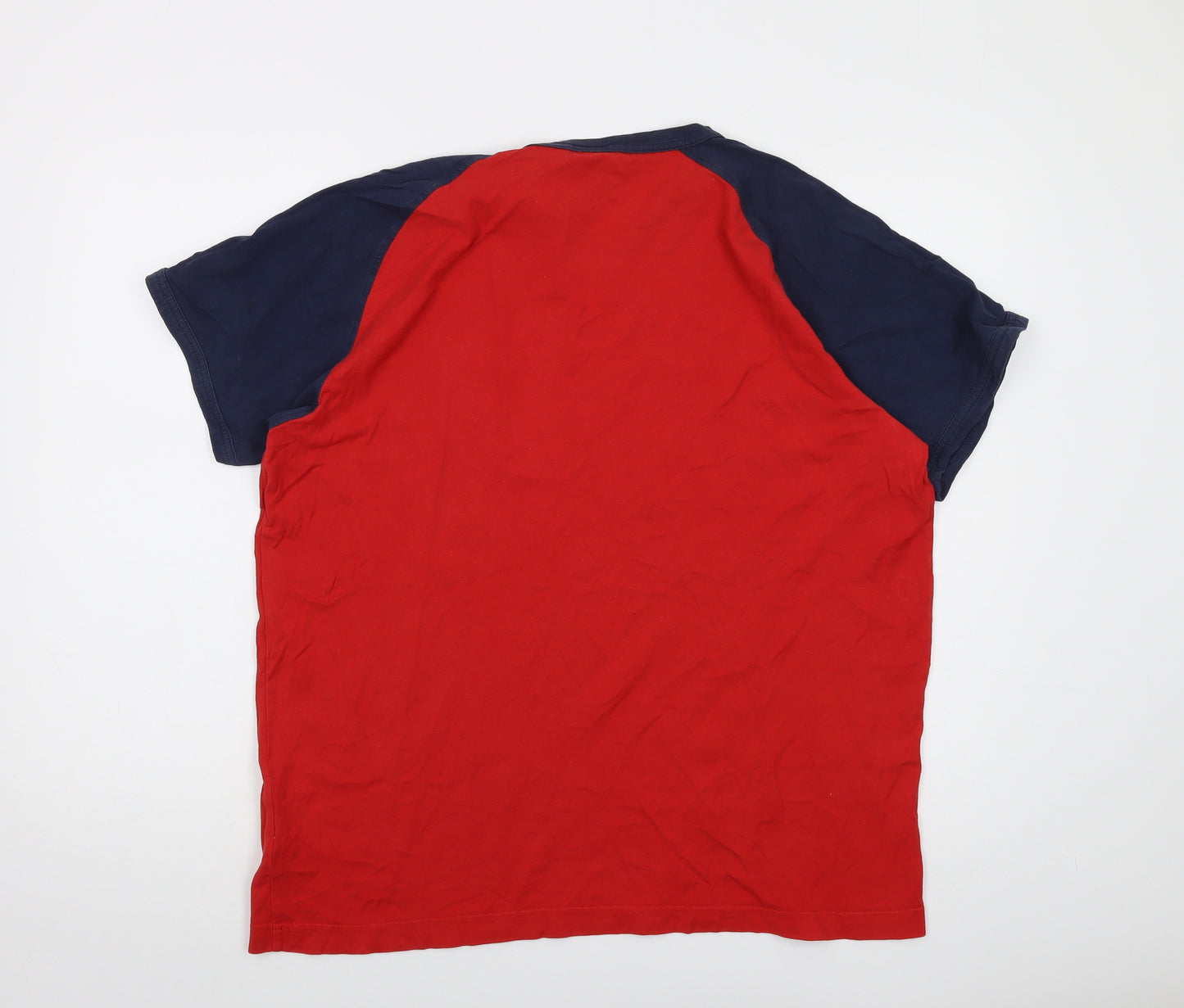 Nike Mens Red Cotton T-Shirt Size XL V-Neck