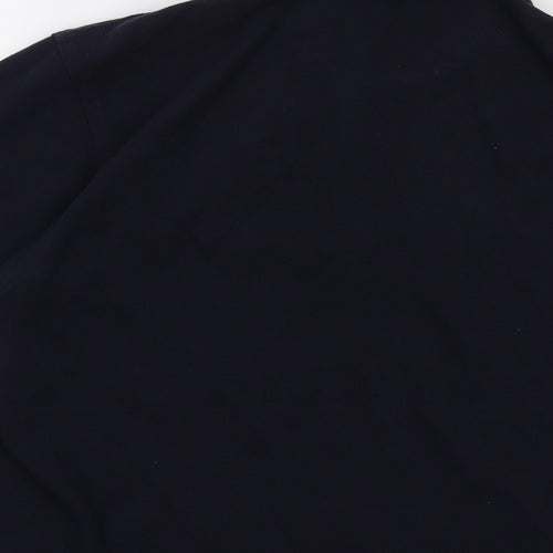 Cortefiel Mens Blue Cotton Polo Size M Collared Button