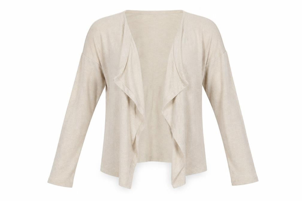 Gap Girls Beige V-Neck Vinyl Cardigan Jumper Size 12 Years