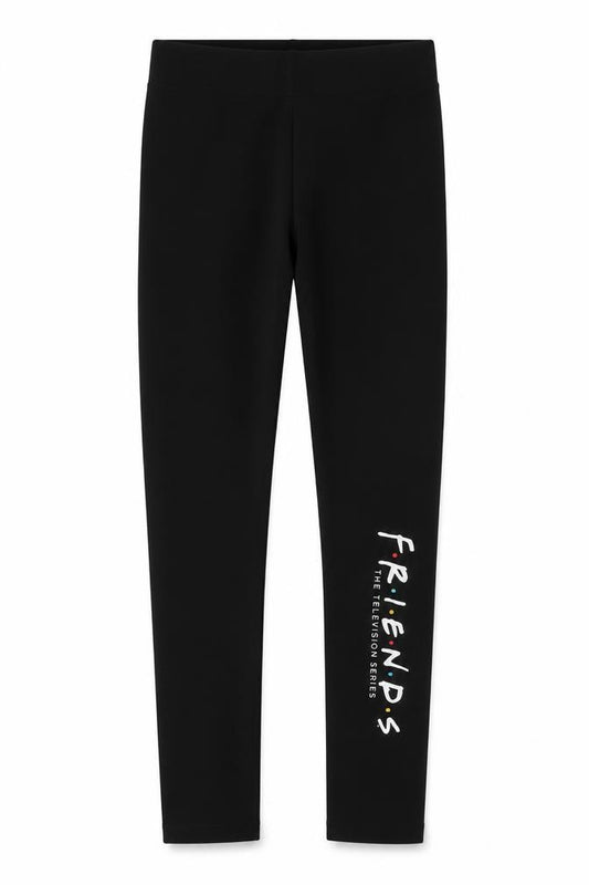 Friends Girls Black Cotton Jegging Trousers Size 11 Years Regular Pullover