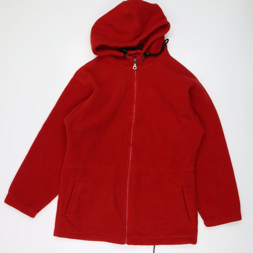 Lands' End Womens Red Jacket Size 10 Zip