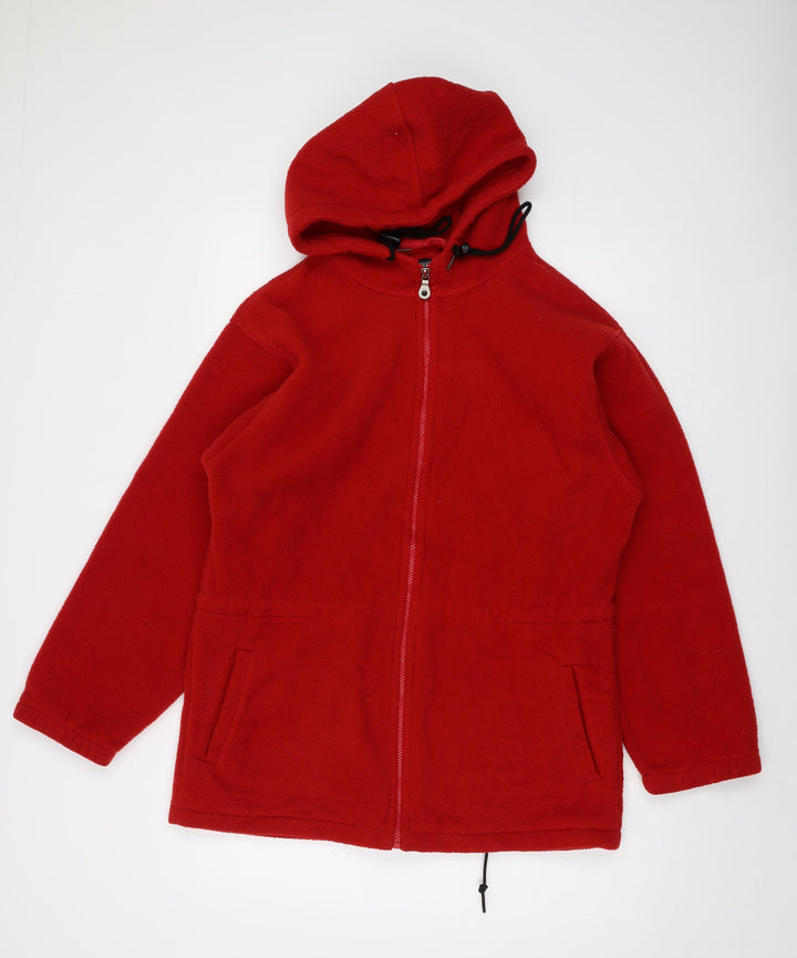 Lands' End Womens Red Jacket Size 10 Zip