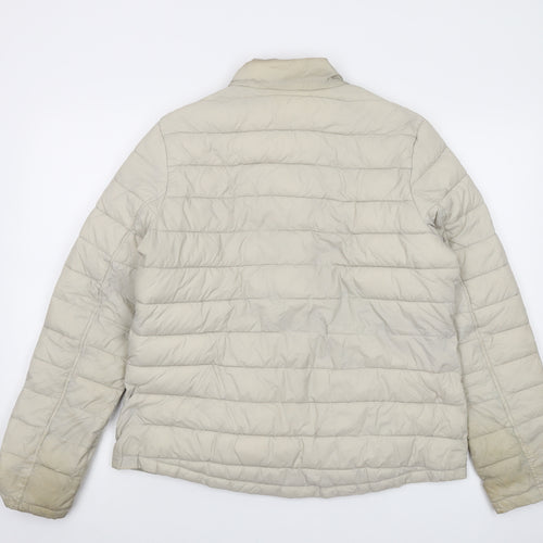 White Stuff Womens Beige Puffer Jacket Jacket Size 16 Zip