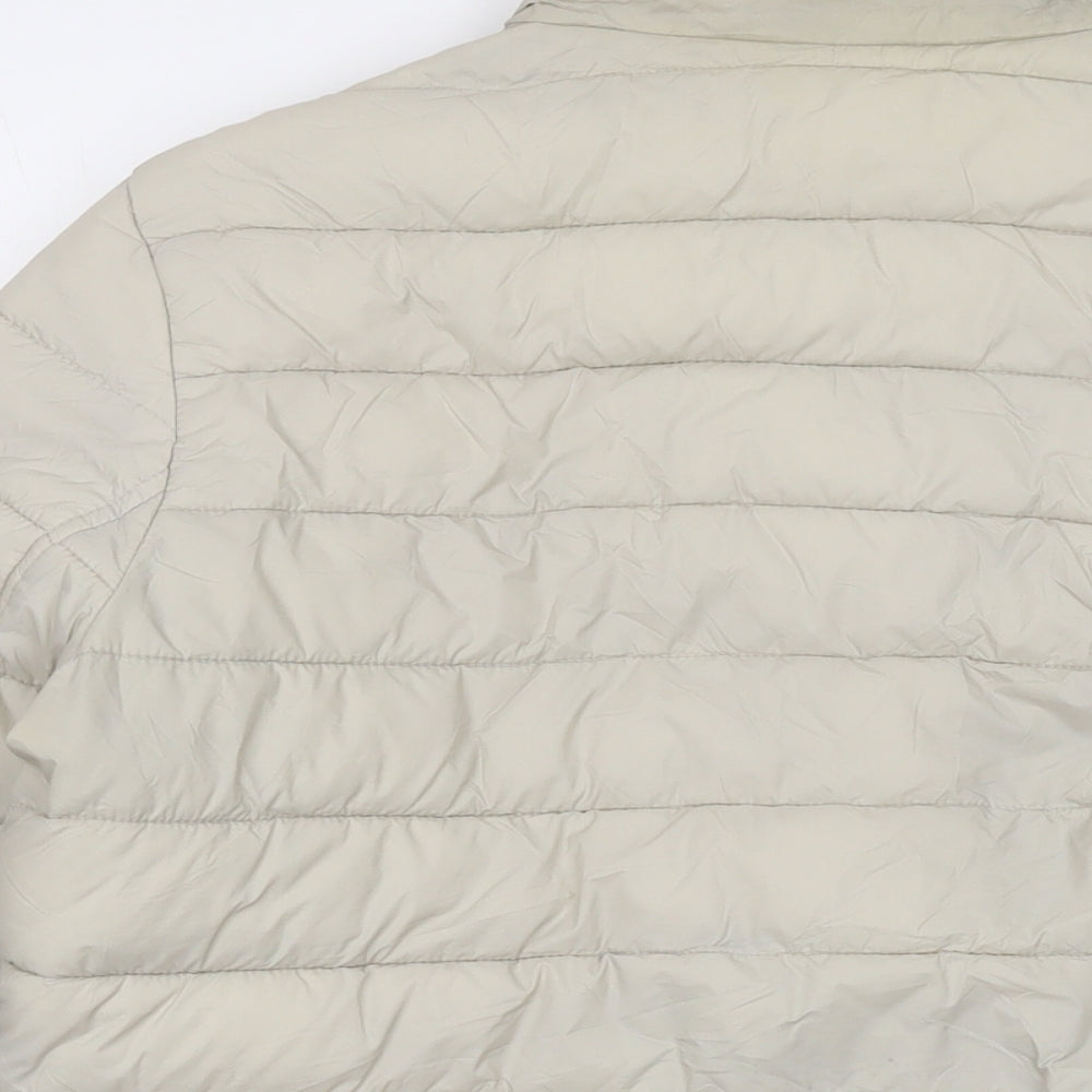 White Stuff Womens Beige Puffer Jacket Jacket Size 16 Zip