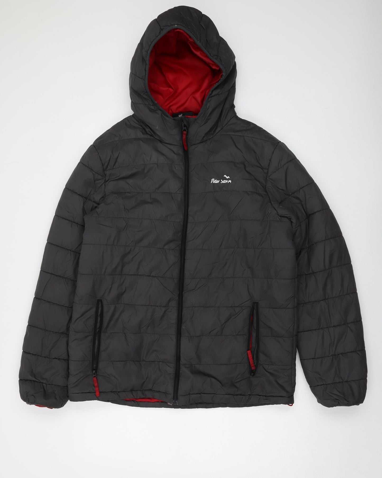 Peter Strom Mens Grey Puffer Jacket Jacket Size M Zip