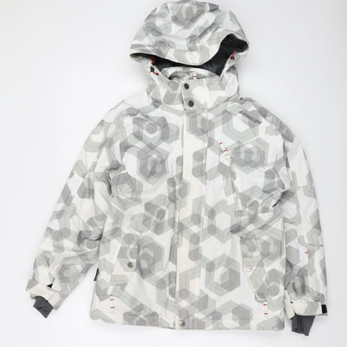 TOG24 Boys Grey Geometric Jacket Size 9-10 Years Zip