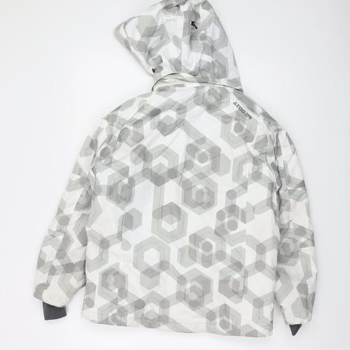 TOG24 Boys Grey Geometric Jacket Size 9-10 Years Zip