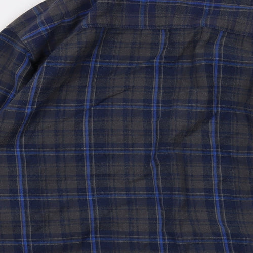 The North Face Mens Grey Plaid Cotton Button-Up Size XL Collared Button