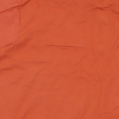 Atlas For Men Mens Orange Cotton Polo Size 2XL Collared Zip