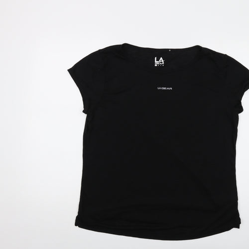 LA Gear Womens Black Polyester Basic T-Shirt Size 18 Round Neck