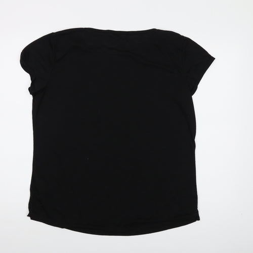 LA Gear Womens Black Polyester Basic T-Shirt Size 18 Round Neck