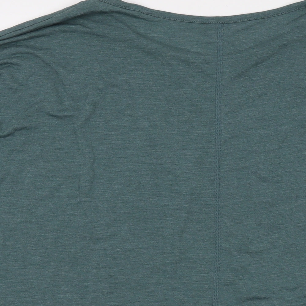 Nike Mens Green Viscose T-Shirt Size L Round Neck