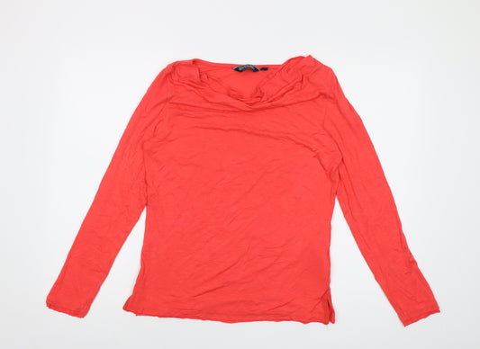 Regatta Womens Red Viscose Basic T-Shirt Size 12 Cowl Neck