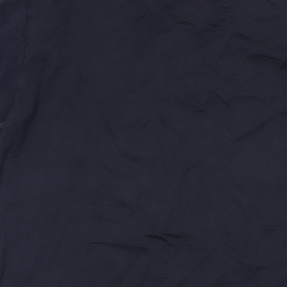 HUGO BOSS Mens Blue Cotton T-Shirt Size M Crew Neck