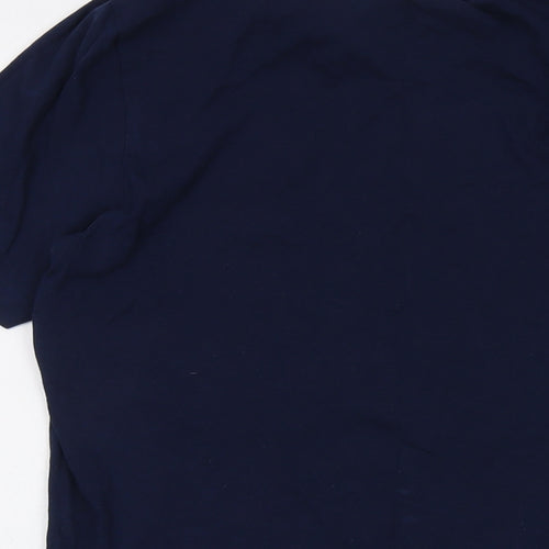 adidas Mens Blue Cotton T-Shirt Size M Crew Neck