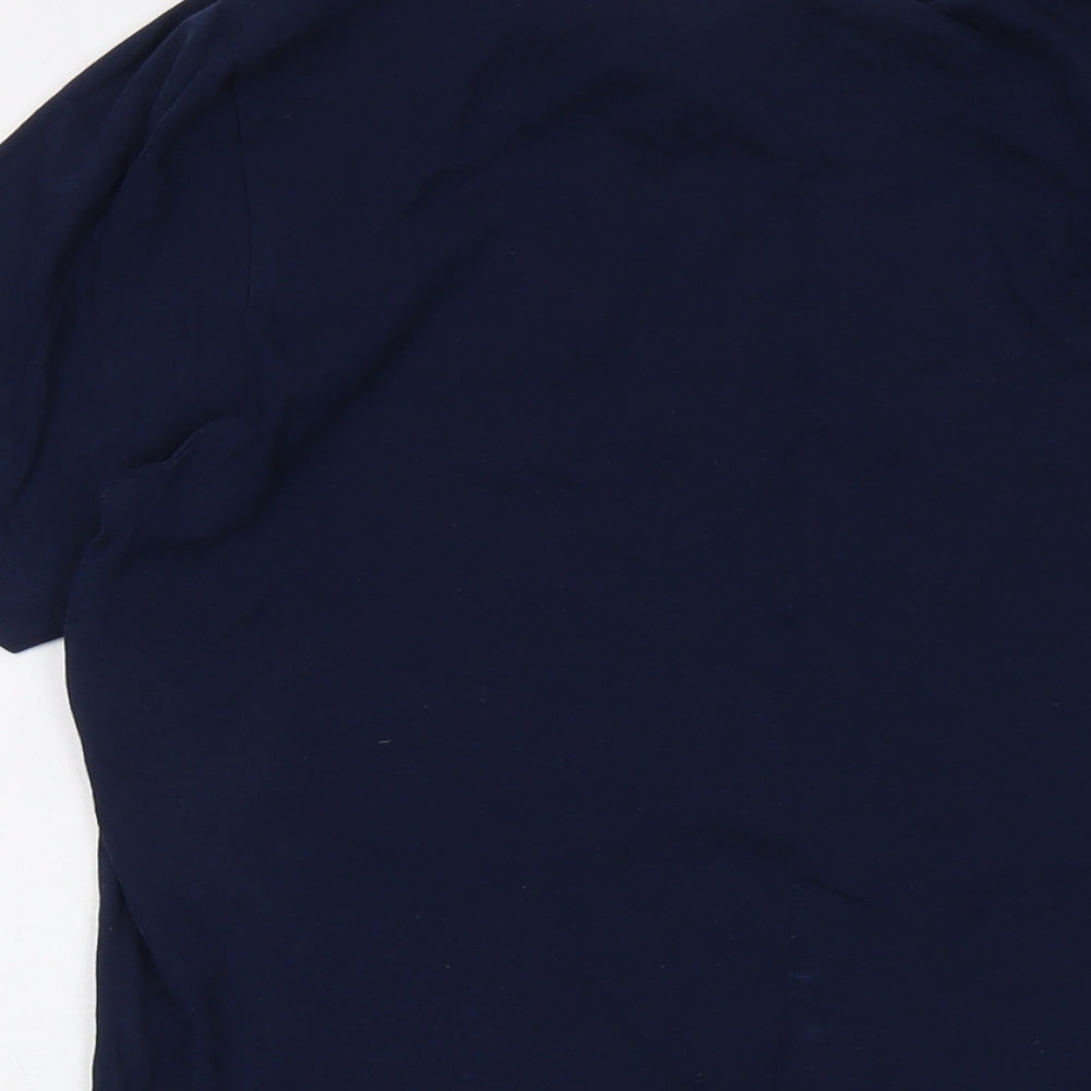adidas Mens Blue Cotton T-Shirt Size M Crew Neck