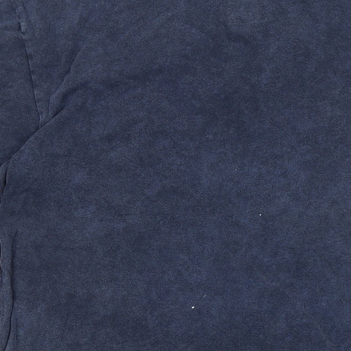 Superdry Mens Blue Cotton T-Shirt Size M Crew Neck