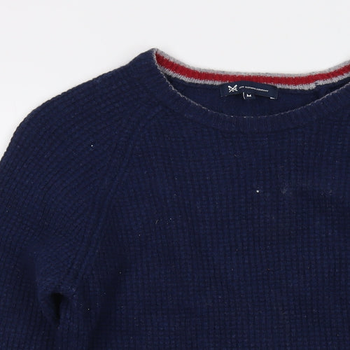 Crew Clothing Womens Blue Crew Neck Wool Pullover Jumper Size M