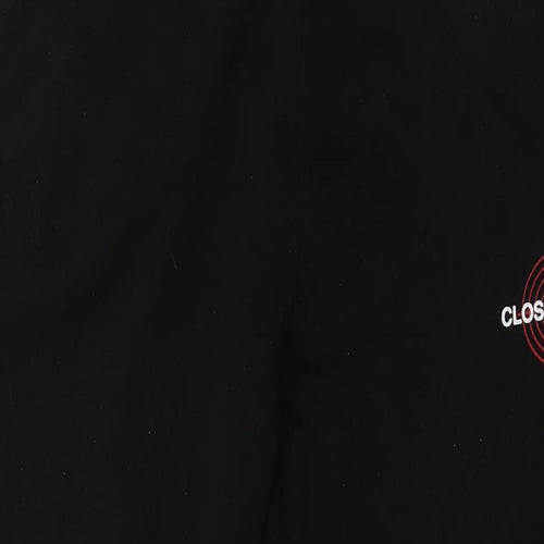 CLOSURE Mens Black Cotton Sweatpants Trousers Size L L28 in Regular Drawstring