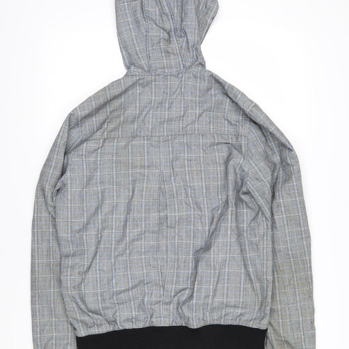 Topman Mens Grey Check Jacket Size S Zip