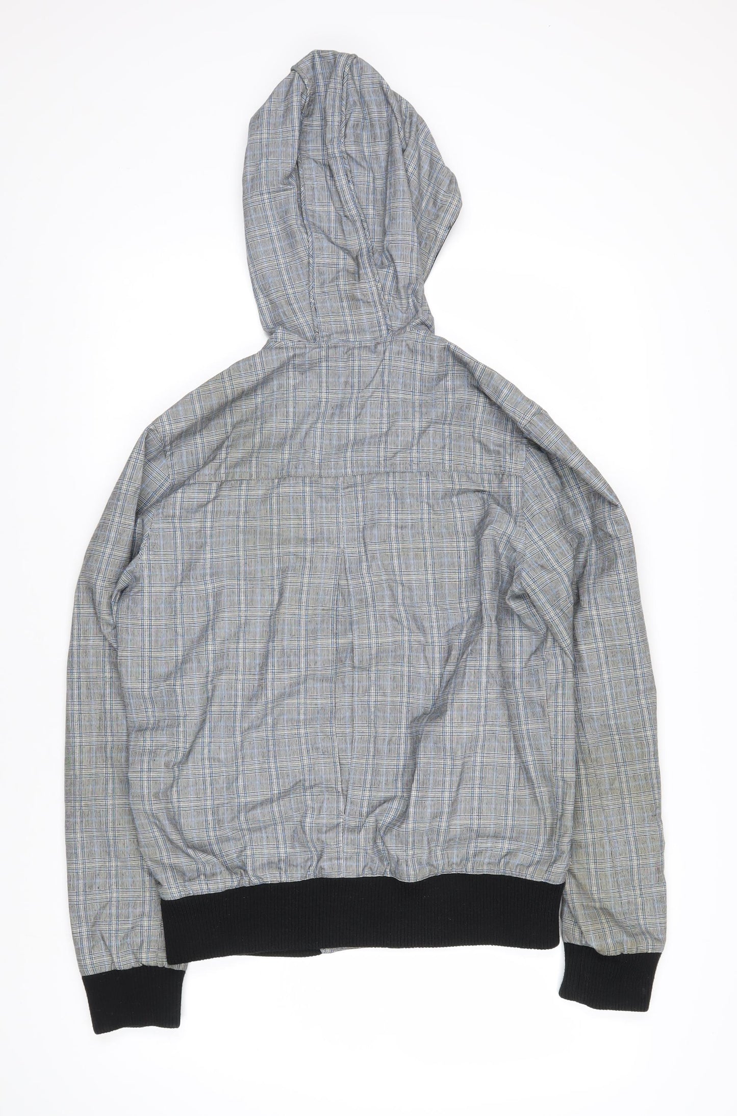 Topman Mens Grey Check Jacket Size S Zip