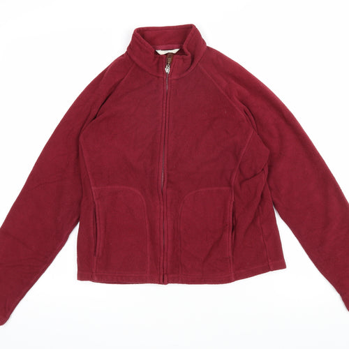 Marks and Spencer Womens Red Jacket Size 12 Zip
