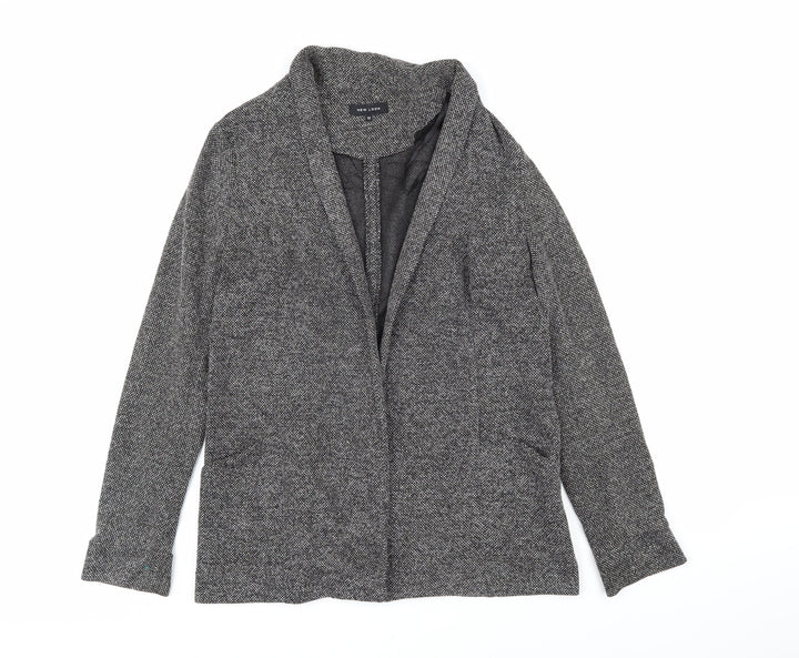 New Look Womens Grey Jacket Blazer Size 12
