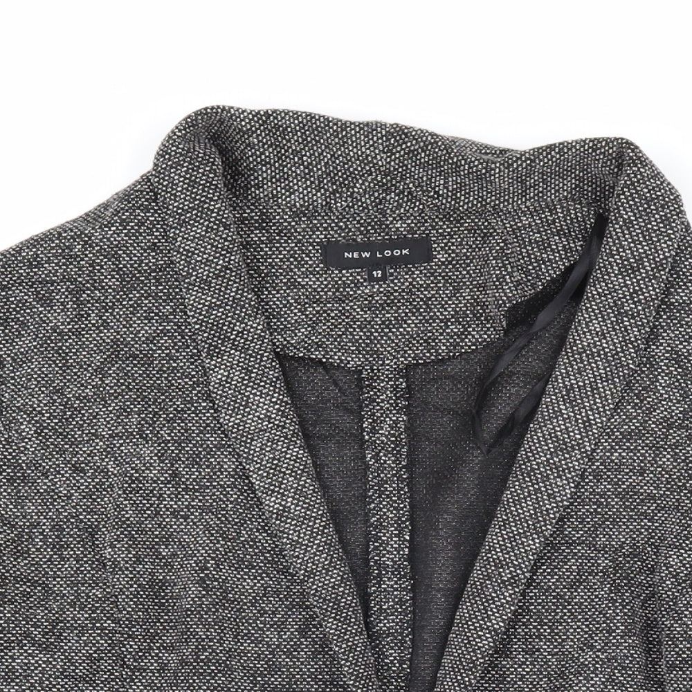 New Look Womens Grey Jacket Blazer Size 12