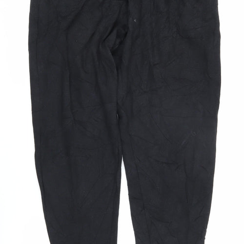 Boohoo Mens Black Polyester Jogger Trousers Size XL L27 in Regular Drawstring - Elasticated waist