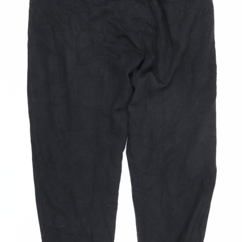 Boohoo Mens Black Polyester Jogger Trousers Size XL L27 in Regular Drawstring - Elasticated waist