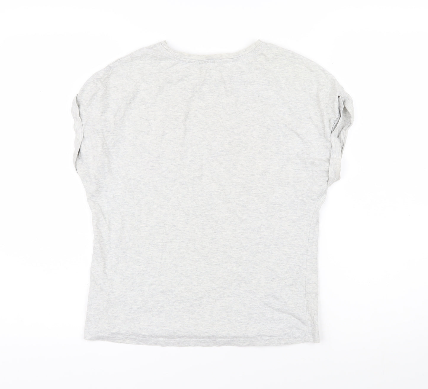 NEXT Girls Grey 100% Cotton Basic T-Shirt Size 12 Years Round Neck Pullover - Bonjour
