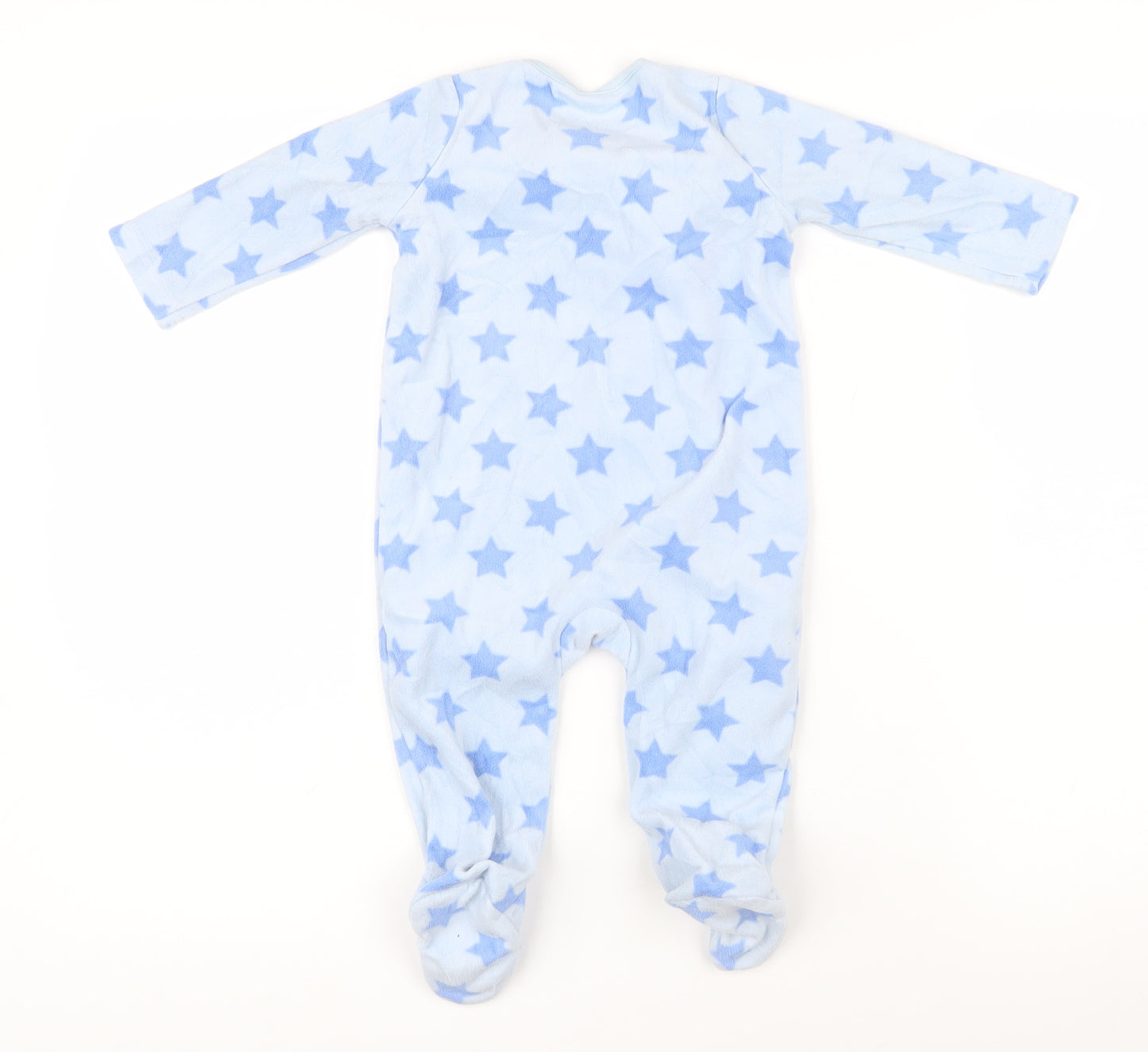 Disney Baby Blue Geometric Polyester Blend Babygrow One-Piece Size 6-9 Months Snap - Stars Tigger