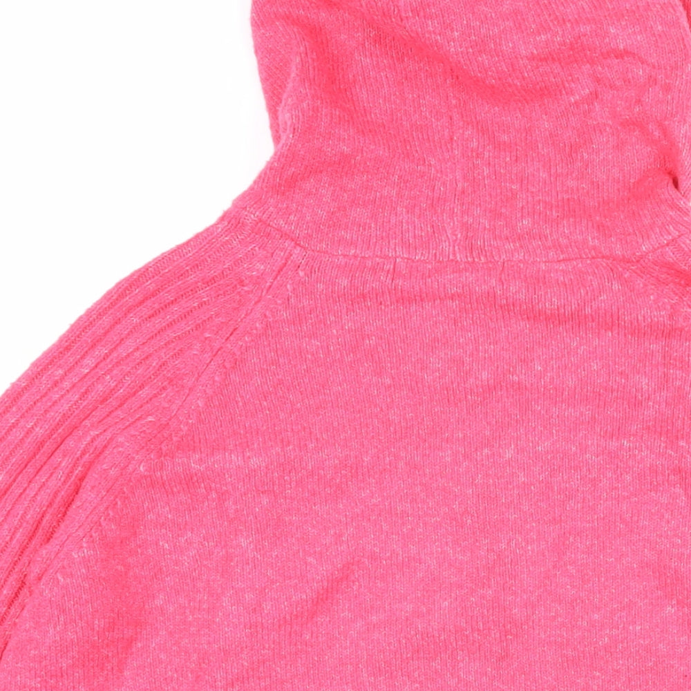 Marks and Spencer Womens Pink Round Neck Acrylic Pullover Jumper Size M - Hood