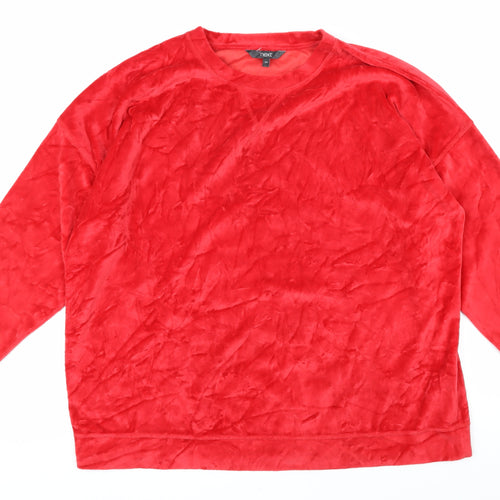 NEXT Womens Red Polyester Pullover Sweatshirt Size 20 Pullover