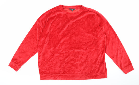 NEXT Womens Red Polyester Pullover Sweatshirt Size 20 Pullover