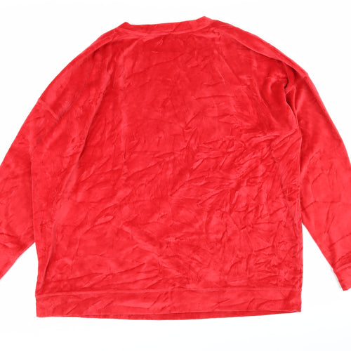 NEXT Womens Red Polyester Pullover Sweatshirt Size 20 Pullover