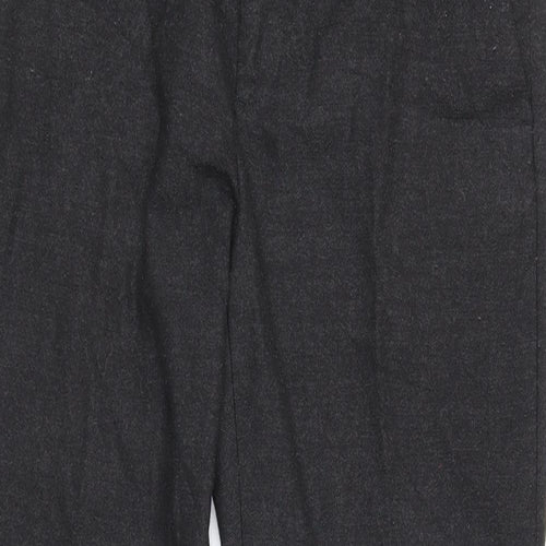 Zara Womens Grey Herringbone Polyester Trousers Size 38 L27 in Regular Zip