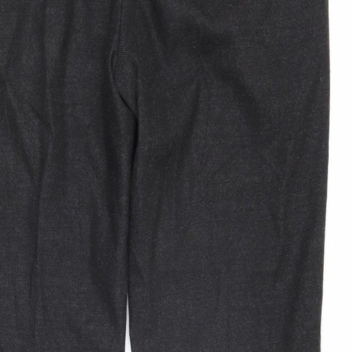 Zara Womens Grey Herringbone Polyester Trousers Size 38 L27 in Regular Zip