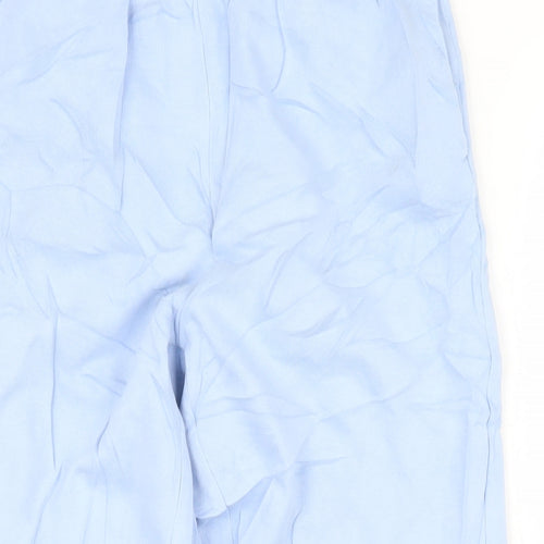 Marks and Spencer Girls Blue Cotton Jogger Trousers Size 9-10 Years L20 in Regular