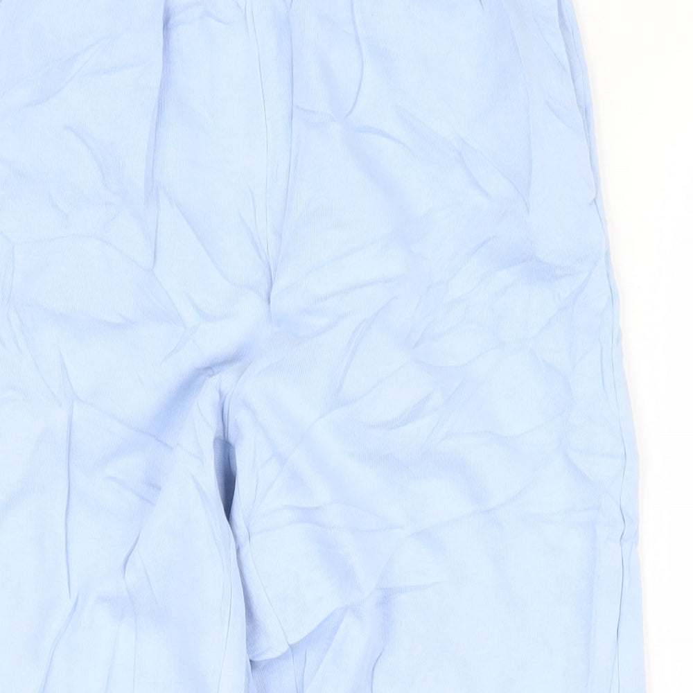 Marks and Spencer Girls Blue Cotton Jogger Trousers Size 9-10 Years L20 in Regular