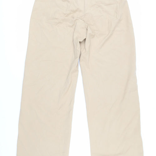 Berksha Womens Beige Polyester Trousers Size 38 L30 in Regular Zip