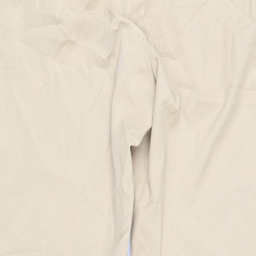 Berksha Womens Beige Polyester Trousers Size 38 L30 in Regular Zip