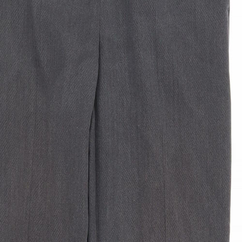 Marks and Spencer Womens Grey Polyester Trousers Size 10 L27 in Regular Zip