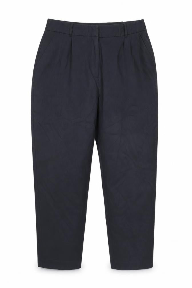 Finery Womens Black Cotton Trousers Size 14 L24 in Regular Zip